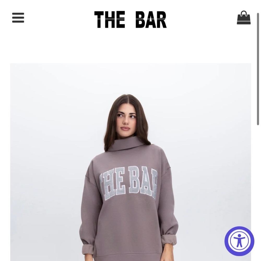Arlo Highest Neck Sweatshirt - Cinder/Grey - Picture 3 of 3